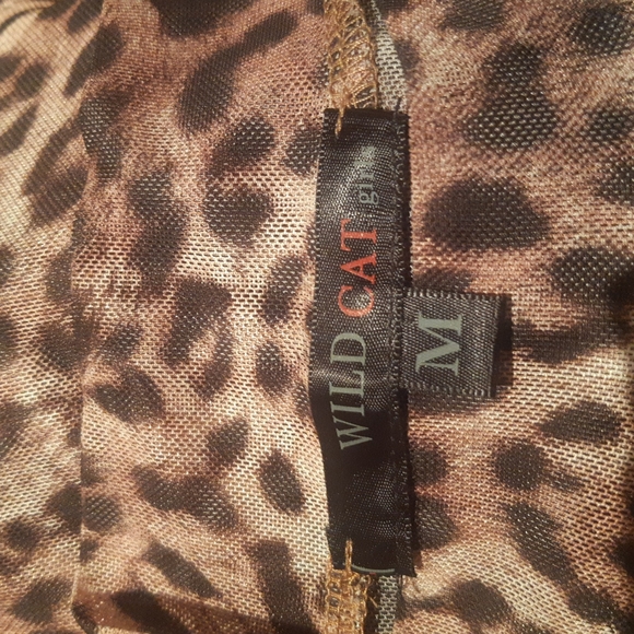 WILD CAT leopard print top - Picture 3 of 3